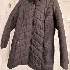Women's Plus Black Quilted Jacket